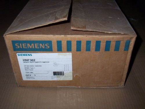New Siemens HNF362 60 amp 600v Non Fusible Safety Switch Disconnect Shelf