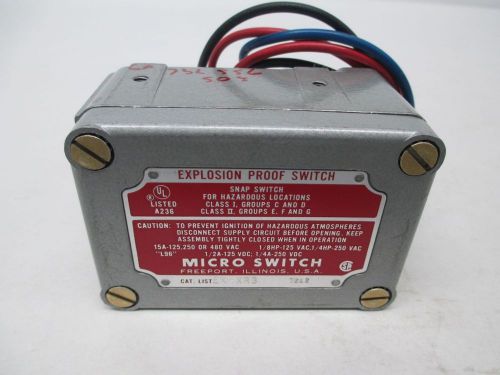 NEW MICRO SWITCH EX-XR3 LIMIT SWITCH 480V-AC 15A AMP D287328
