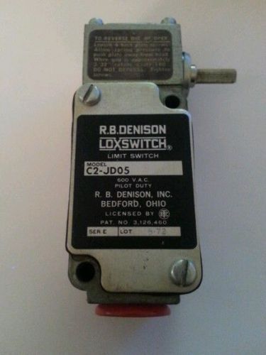 R.B. Denison Series E Limit Switch C2-JD05 600VAC **NEW**