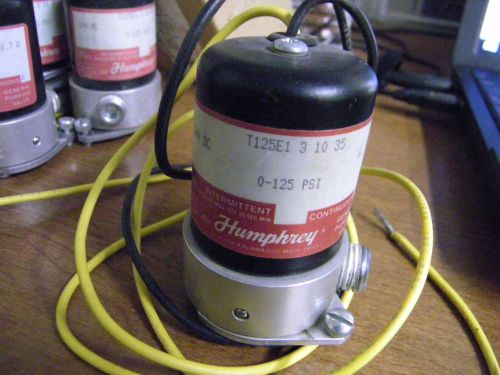 Humphrey continuous general purpose air solenoid valve t125e1-3-10-35 for sale
