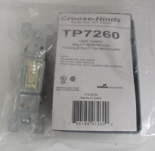 Crouse-Hinds TP7260 One Gang Weatherproof Toggle Switch with Cover