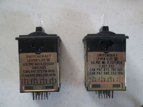 Switchcraft lever-lite iii illuminated toggle switch for sale
