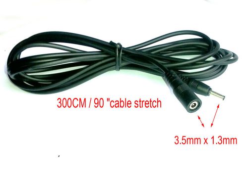 1PCS 300CM/118 &#034;DC elastic cable 3.5mm x 1.3mm Male TO Female connector cables