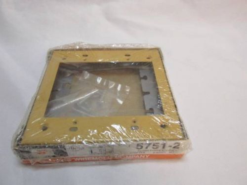 NEW NOS Wiremold Flush Type 2-Gang Extension Adapter Box Buff 5751-2