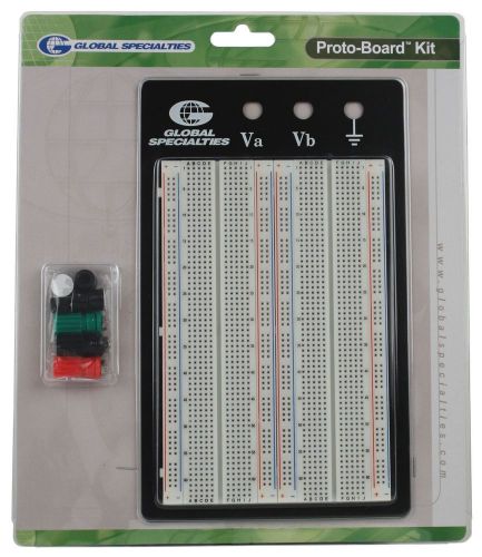 Global Specialties PB-70E Externally Powered Breadboard with Metal Back Plate...