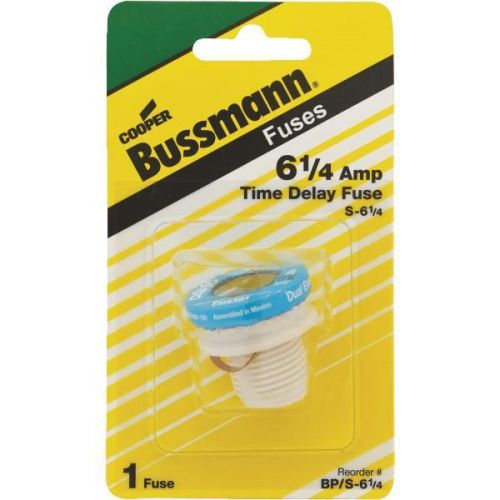 Bussmann BP/S-6-1/4 S Plug Fuse-6-1/4A S PLUG FUSE