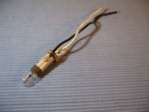 Metal lamp holder for single bayonet lamps, with 6.3 v lamp &amp; bracket, used for sale