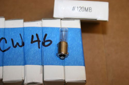 Box of 10 Miniature Bayonet Lamps 120MB Industrial Pilot Light Bulbs.