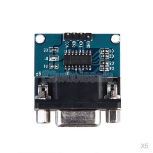 5x RS232 Serial Port To TTL Converter Module MAX3232 + TX RX GND VCC Interface