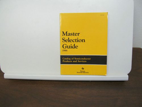1986 MASTER SELECTION GUIDE,  BY TEXAS INSTRUMENTS, SOFT BOUND