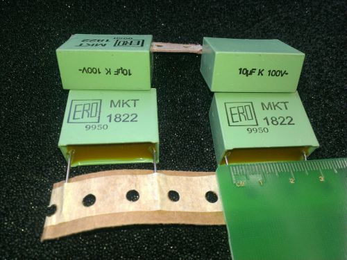 [4 pcs] mkt1822  10uf  100v 10% polyester film capacitor roederstein ero for sale