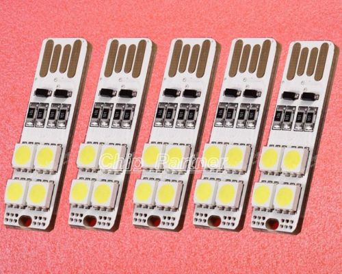 5pcs icsi006a usb light board pure white 5050 smd led double-sided usb interface for sale