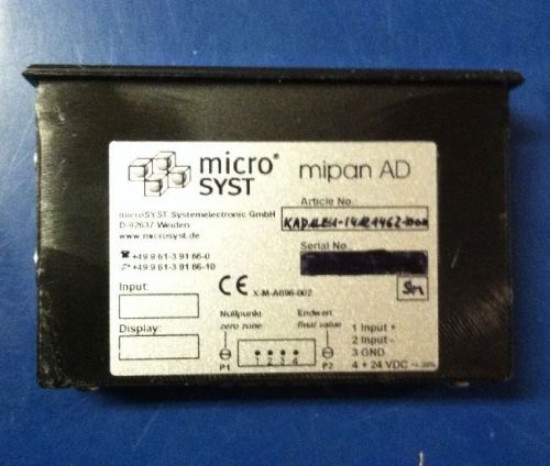 MicroSyst Mipan AD KAD1LE1-I4121462-00 Panel Mount LED Display With A-D Convert