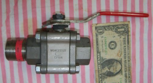 Worcester cf8m ball valve 1&#034; pipe 466t   r14  1000 nos for sale