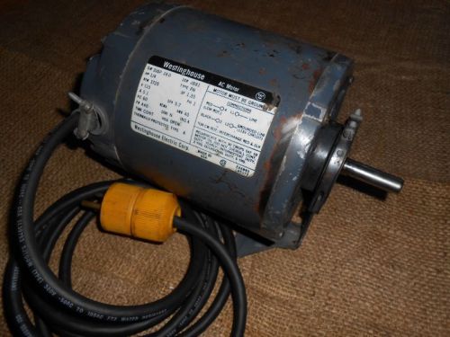 Westinghouse 1/4 hp 115v 1ph ac motor, 1725 rpm, a48 frame, open, 1/2&#034; shaft for sale