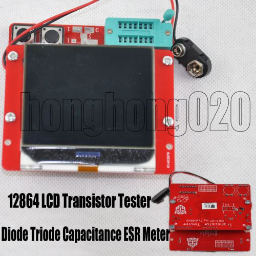 Hot 12864 lcd transistor tester diode triode capacitance esr meter mos/pnp/npn for sale