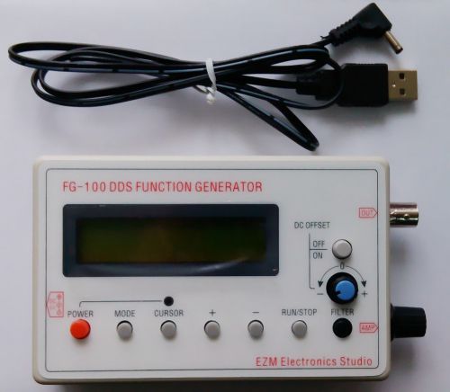 Dds function signal generator module 1hz-500khz sine+triangle+square wave w/case for sale