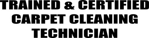 Trained &amp; Certified decals, for carpet cleaning truck or van (SET 0f 3) 8&#034;