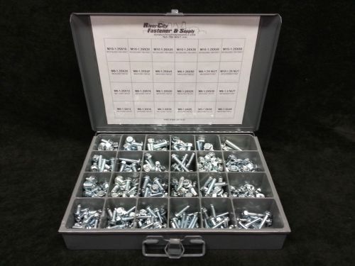 Metric j.i.s. flange nut &amp; bolt / screw assortment kit m6, m8 &amp; m10   400pcs for sale