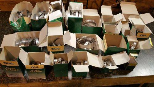 Large Lot of Ideal Hose Clamps 175+ up to 7 inches