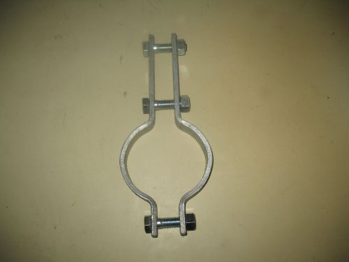 PIPE CLAMP 4&#034; (LOT OF 6) DOUBLE BOLT ANVIL 295 GALVANIZED CARBON STEEL