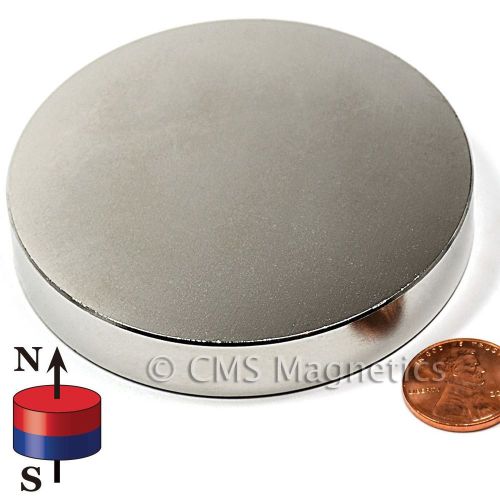 2 PC N42 Dia 3x1/2&#034; Strong NdFeB Neodymium Magnet Science Therapy Holding