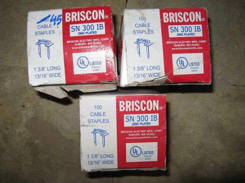 245 Piece Briscon SN 300 IB Cable Staple 1&#034;-3/16&#034; x 1-3/8&#034; Zinc Plated Insulated