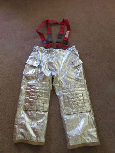 Morning pride firefighter proximity turnout pants 44 x 32 bpr76i2ps nomex bunker for sale