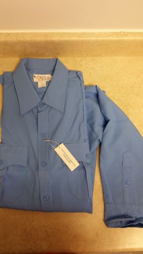 United security blue uniform shirt long sleeve  size 15 - 15.5 ( 32 - 33 ) for sale