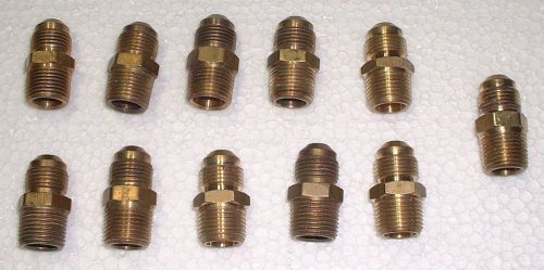Flare to pipe adapter,  3/8&#034; npt male pipe x 3/8&#034;, 45 degree, male flare for sale