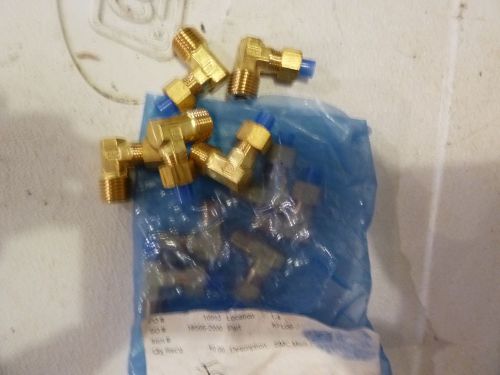 Lot of 10 smc kfl06-02 fitting, male elbow, kf insert fittings for sale