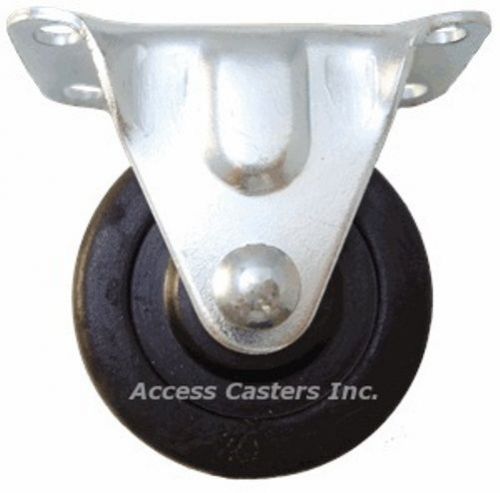 3puhrr 3&#034; x 1-1/4&#034; rigid plate caster, hard rubber wheel, 220 lbs capacity for sale