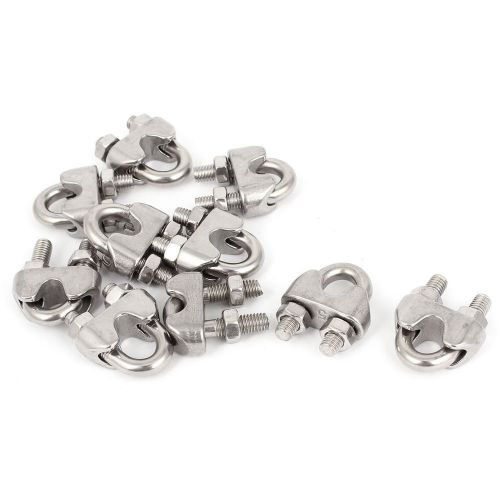 5mm thread dia screw mounted wire rope clip u bolt saddle clamps 10 pcs for sale