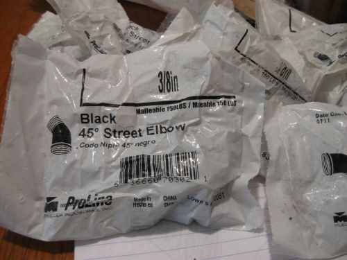 BLACK IRON, 45 DEGREE STREET ELBOWS, 3/8&#034;