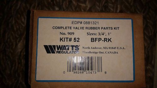 WATTS 3/4&#034; x 1&#034; KIT #52 COMPLETE VALVE RUBBER PARTS KIT, 0881321 - New In Box