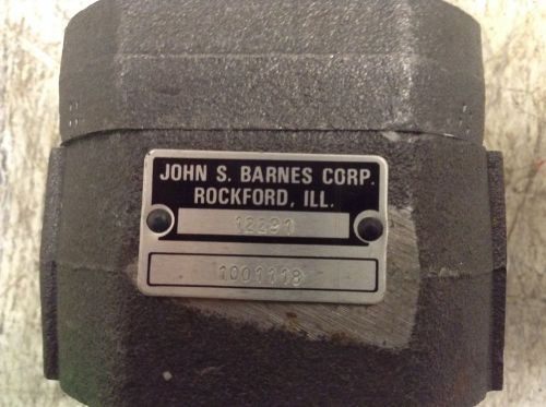 John S Barnes Hydraulic Pump 12291 1001118