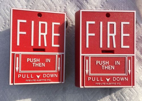 Fire lite fire alarm box - pull station bg-10l (lot of 2) for sale