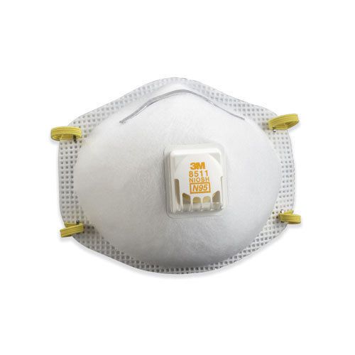3M Dust Respirator with Valve. Sold as Case of 80 Respirators