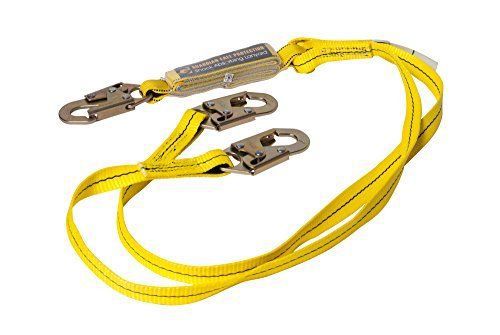Guardian fall protection 01230 6-foot double leg shock absorbing lanyard new for sale