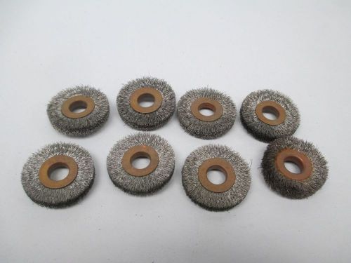 LOT 8 NEW ASSORTED 3.50 TYPE 302 1/2X1-3/4X1/4 IN STAINLESS WIRE BRUSH D303159