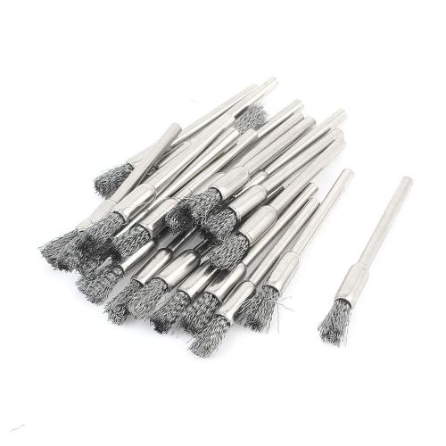22pcs 3mm Mandrel Gray Wire Pen Polishing Brush for Dremel Rotary Tool