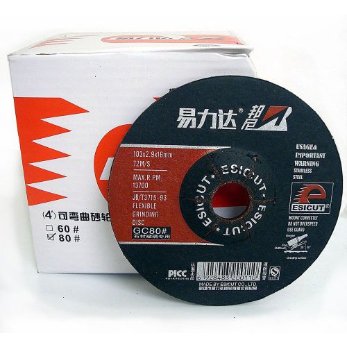 25 x 4&#034; (103x2x16mm) Flexible Grinding Wheel for Concrete / Stone / Glass