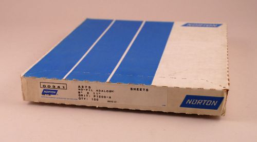 Unopened Norton No-Fil Adalox A273 9x11&#034; P1200A Grit Sandpaper (100-Pack) #00340