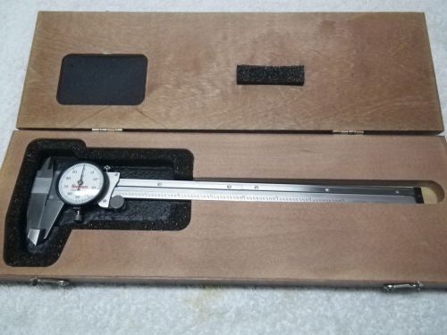 Starrett 120a-9 dial caliper, stainless steel, white face, 0-9&#034; range, +/-0.001&#034; for sale
