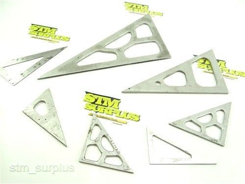 LOT OF 7 PATTERN MAKER&#039;S LAYOUT TRIANGLES ALUMINUM
