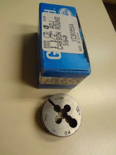 5/16-24 X 1-1/2&#034; OD ROUND ADJUSTABLE DIE-NEW Made in USA (Greenfield Ind.)