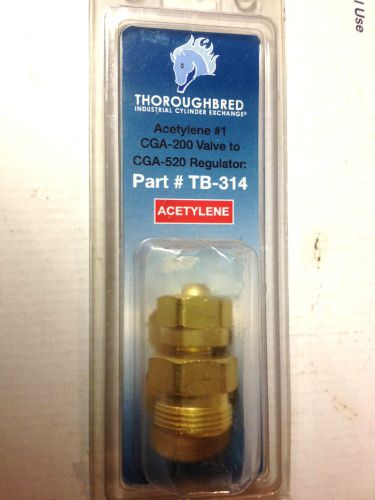 Thoroughbred Adaptor TB-314 &#034;MC&#034; Acetylene CGA 200 Female 520 &#034;B&#034; Tank Male