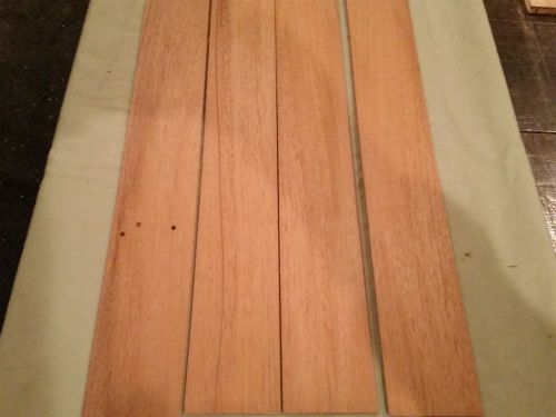 4 @ 24 x 2.5 - 3 x 1/8 inch thin wormy mahogany craft wood scroll saw #lr36 for sale