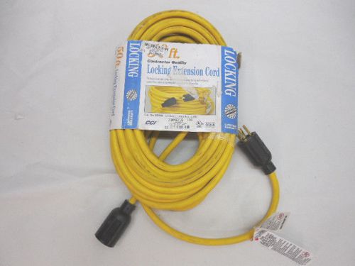 Coleman # 09208 12 gage gauge sjtw 50&#039; twist locking extension cord 300 volt for sale