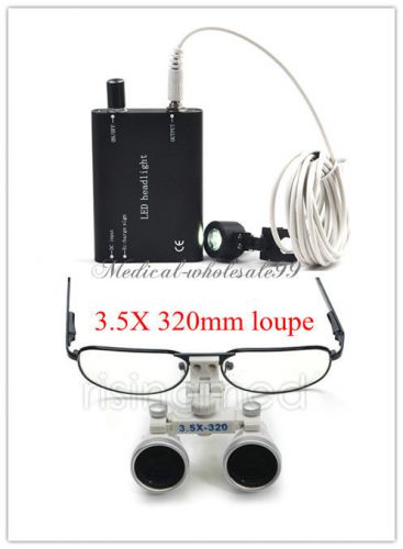 2015 sale ! ! dental surgical binocular loupes 3.5x320mm +led head light lamp a+ for sale